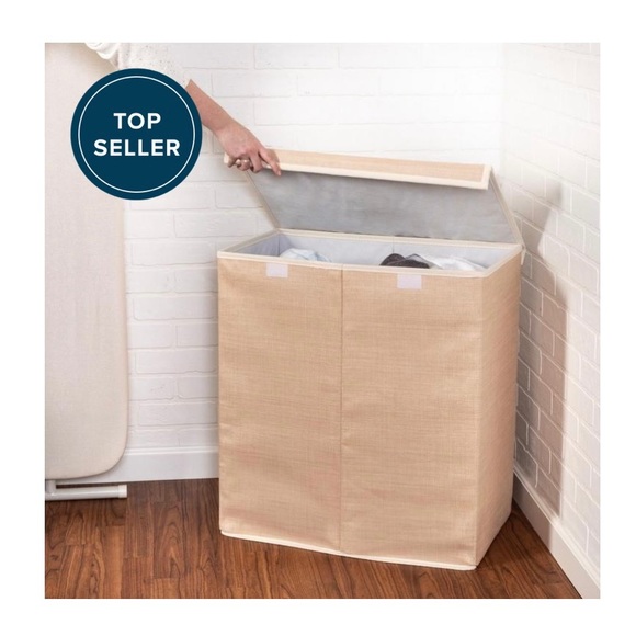Honey Can Do Madison Double Laundry Hamper Collapsible Foldable - Picture 1 of 4